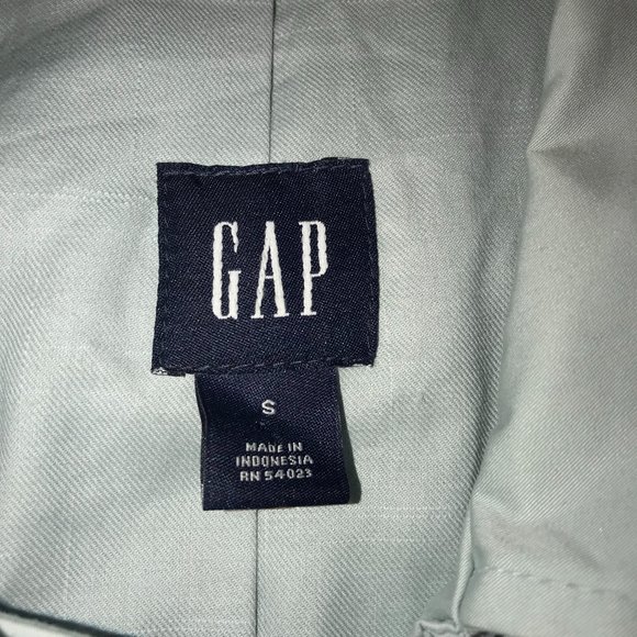 Gap Women's Pea Coat Jacket Size S Light Blue with Tie and Buttons - Picture 12 of 16